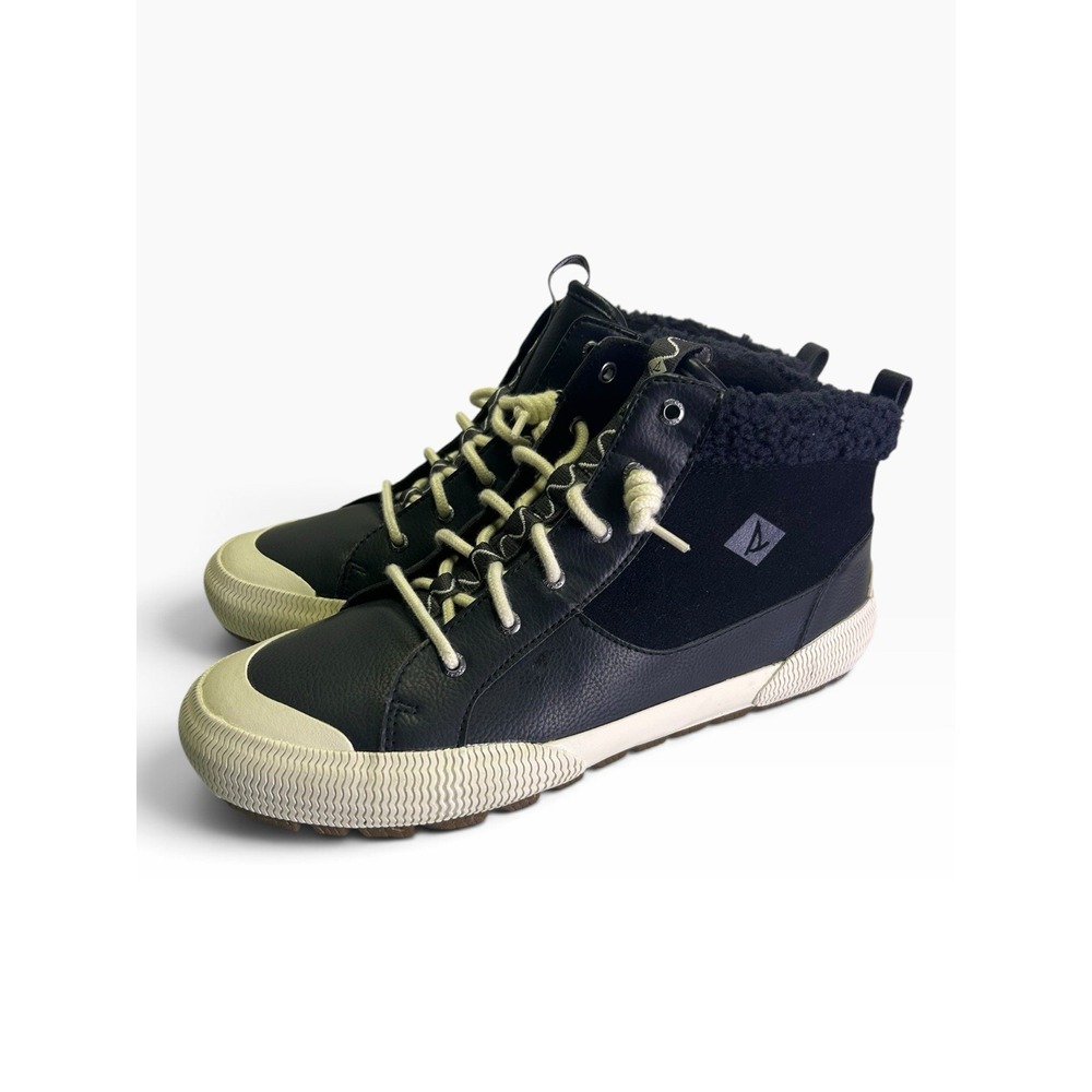 Sperry Women's Pier Wave Storm Tumbled Sneaker Booties Black Size 11 NEW